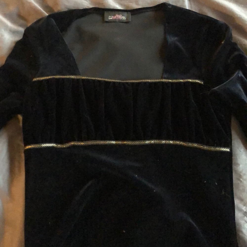 Black long sleeve sexy used velvet